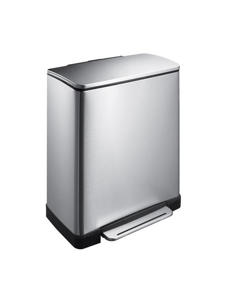 Pattumiera Recycle E-Cube, 28 L + 18 L, Contenitore: acciaio, Argentato, Larg. 50 x Alt. 65 cm, 28 L + 18 L