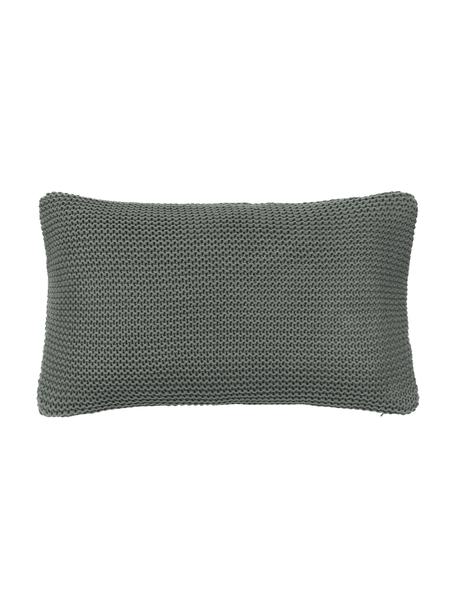 Pletený povlak na polštář Adalyn, 100 % bio bavlna, s certifikátem GOTS, Šalvějově zelená, Š 30 cm, D 50 cm