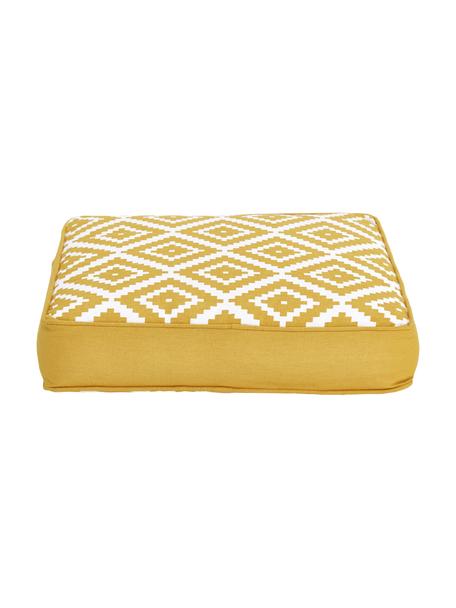 Wysoka poduszka siedzisko na krzesło Miami, Żółty, S 40 x D 40 cm