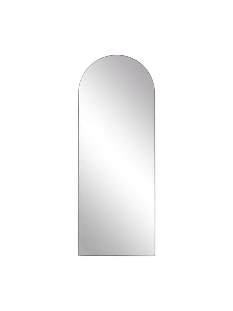 Specchio da parete con cornice in metallo nero Francis, Cornice: metallo rivestito, Retro: pannello di fibra a media, Superficie dello specchio: lastra di vetro, Nero, Larg. 65 x Alt. 170 cm