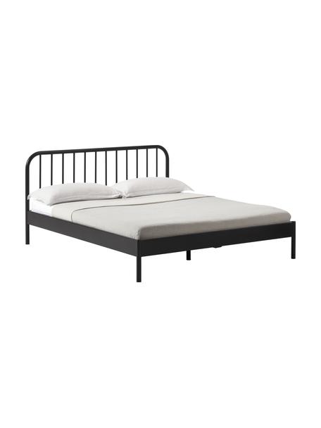 Kovová postel Sanna, Kov s práškovým nástřikem, Černá, Š 160 cm, D 200 cm