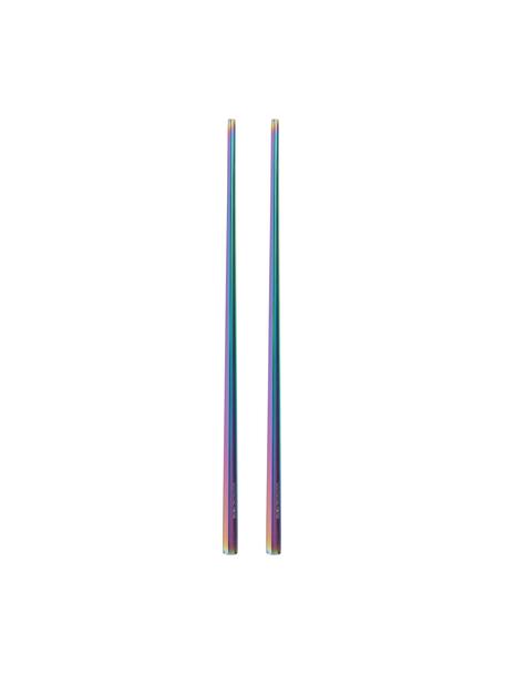 Eetstokjes Shine, 2 paar, Edelstaal, Multicolour, L 23 cm