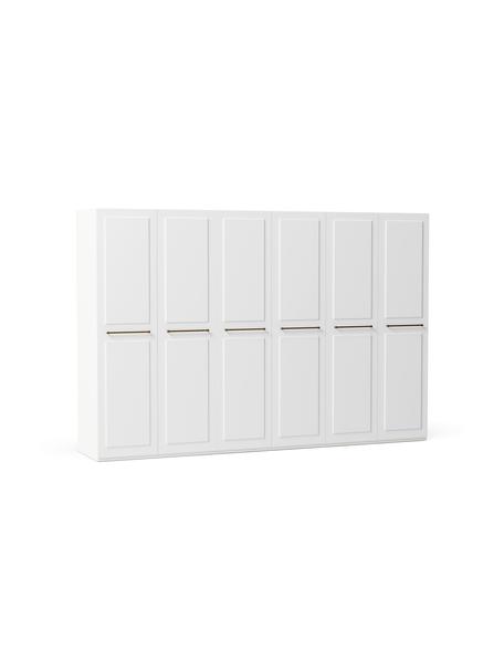 Modularer Drehtürenschrank Charlotte in Weiß mit 6 Türen, verschiedene Varianten, Korpus: Spanplatte, melaminbeschi, Weiß, B 300 x H 200 cm, Basic Interior
