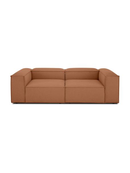 Modulares Sofa Lennon (3-Sitzer), Bezug: 100% Polyester Der strapa, Gestell: Massives Kiefernholz, FSC, Füße: Kunststoff, Webstoff Nougat, B 238 x T 119 cm