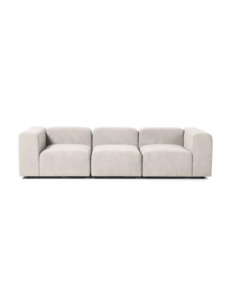 Modulares Sofa Lena (4-Sitzer), Bezug: Webstoff (88% Polyester, , Gestell: Kiefernholz, Schichtholz,, Füße: Kunststoff, Webstoff Cremeweiß, B 284 cm x T 106 cm