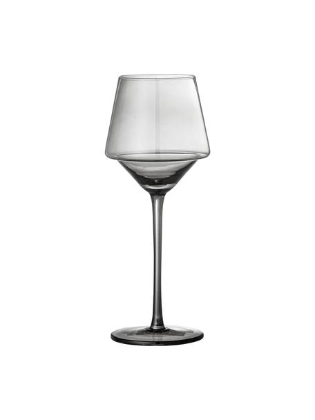 Copas de vino Yvette, 4 uds., Vidrio, Gris, Ancho 160 cm, Largo 50 cm