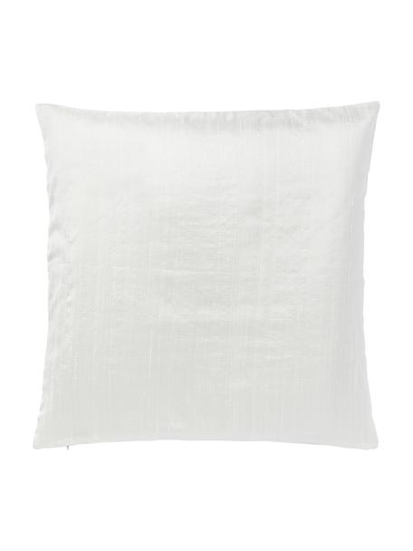 Federa arredo in seta Aryane, Retro: 100% cotone, Bianco, Larg. 45 x Lung. 45 cm