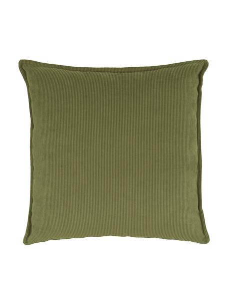 Sofa-Kissen Lennon aus Cord, Bezug: Cord (92% Polyester, 8% P, Cord Grün, B 60 x L 60 cm