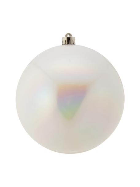 Bruchfeste Weihnachtskugel Stix, Bruchfester Kunststoff, Weiß, Mehrfarbig, Ø 14 cm, 2 Stück