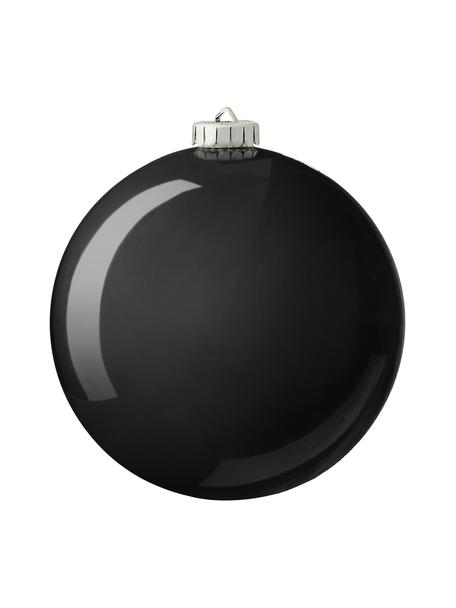 Bruchfeste Weihnachtskugel Stix, Kunststoff, Schwarz, Ø 20 cm