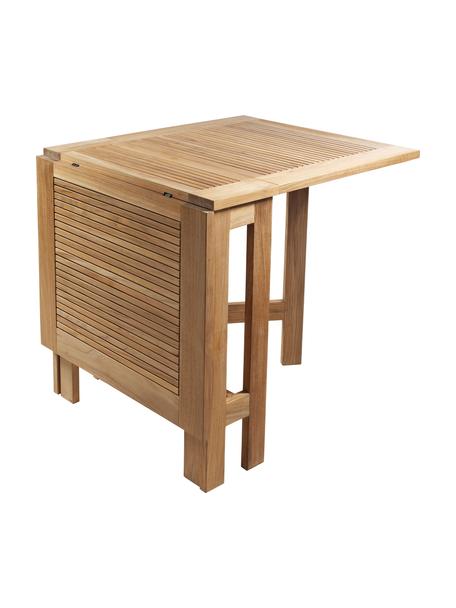 Verlengbare tuintafel Butterfly van hout, Gepolijst teakhout, Teakhout, B 130 x H 72 cm
