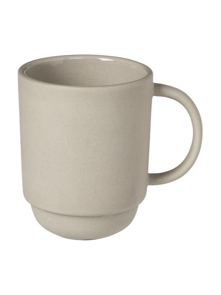 Tasses à thé Nordic Bistro, 4 pièces, Grès cérame, Beige, Ø 12 x haut. 11 cm, 300 ml