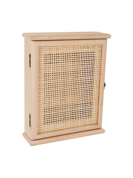 Estante para llaves de madera Cayetana, Tablero de fibras de densidad media (MDF) chapado, Madera clara, An 25 x Al 31 cm