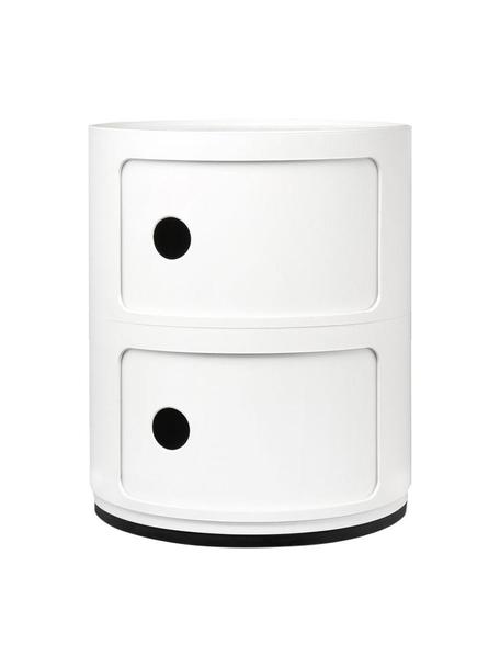 Design Container Componibili 2 Modules in Weiß, Thermoplastisches Technopolymer aus recyceltem Industrieausschuss, Greenguard-zertifiziert, Weiß, Ø 32 x H 40 cm