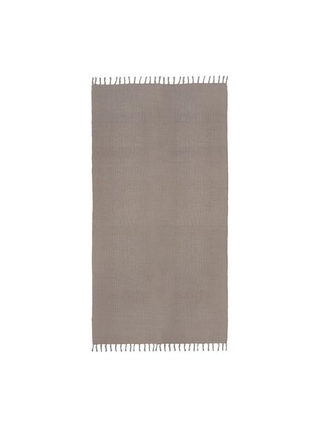 Dünner Baumwollteppich Agneta, handgewebt, 100% Baumwolle

Das in diesem Produkt verwendete Material ist Schadstoff geprüft und zertifiziert nach STANDARD 100 by OEKO-TEX® , HOHENSTEIN HTTI, 21.HIN.90042., Taupe, B 70 x L 140 cm (Größe XS)