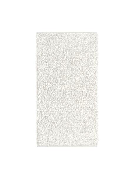 Alfombra artesanal Leah, 100% poliéster con certificado GRS, Blanco, An 80 x L 150 cm