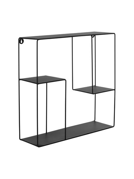 Estante de pared de metal Cooper, Metal con pintura en polvo, Negro, An 50 x Al 50 cm