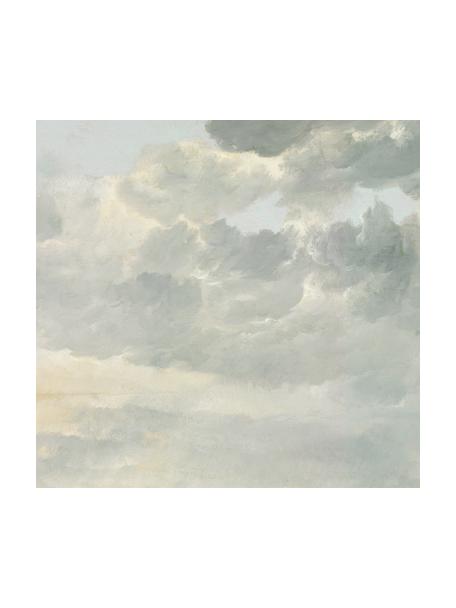Carta da parati Golden Age Clouds, Tessuto non tessuto, ecologico e biodegradabile, Grigio, beige opaco, Larg. 292 x Alt. 280 cm