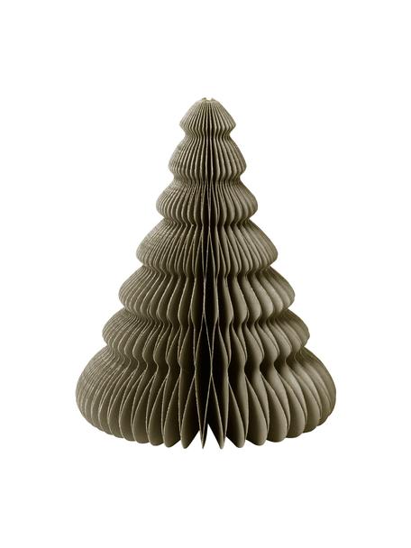 Plissee Baum Paper Pine H 15 cm, Papier, Dunkelgrün, Ø 13 x H 15 cm