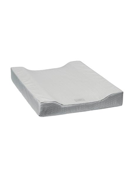 Colchón cambiador de algodón ecológico Wave, Exterior: 100% algodón ecológico co, Gris, blanco, An 50 x L 65 cm