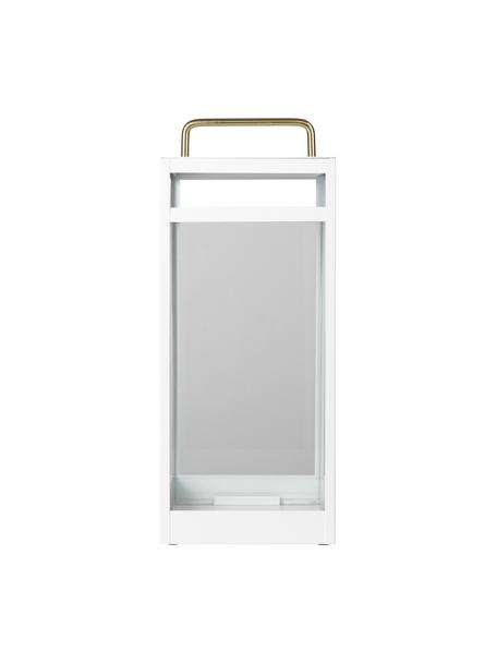 Lanterna Pure Nordic, Struttura: metallo rivestito, Manico: metallo, Bianco, Larg. 20 x Alt. 56 cm