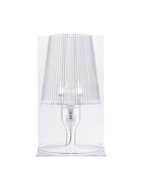 Malá stolová LED lampa Take, Priehľadná, Š 19 x V 31 cm