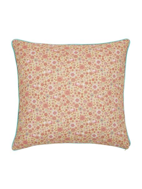 Poszewka na poduszkę z bawełny organicznej Louna, 100% bawełna organiczna z certyfikatem GOTS, Żółty, blady różowy, biały, S 45 x D 45 cm