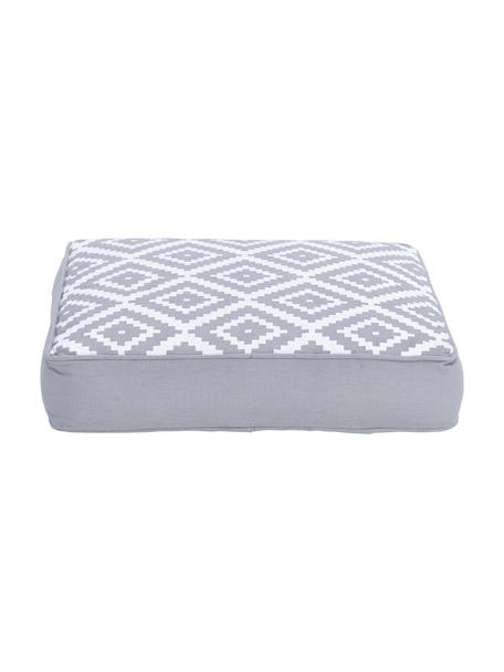 Coussin de chaise ethnique Miami, Gris, à imprimé, larg. 40 x long. 40 cm