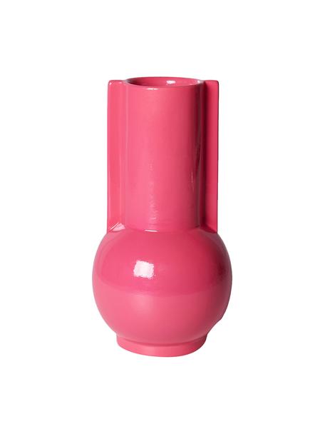 Design-Vase Rapunzel in Pink, Keramik, Pink, Ø 11 x H 20 cm