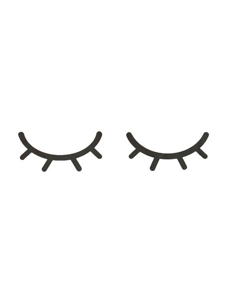 Wand-Objekt-Set Eyelash, 2-tlg., Schaumplatte (Forex), Schwarz, B 21 x H 10 cm