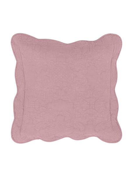 Vyšívaný bavlněný povlak na polštář Madlon, 100 % bavlna, Fialová, Š 45 cm, D 45 cm