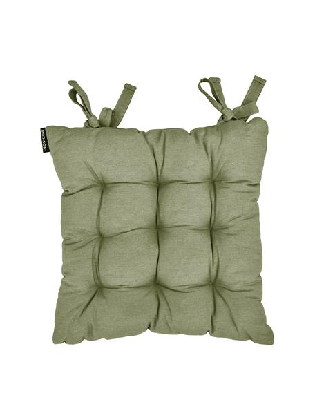 Cojín de asiento Panama, Tapizado: 50% algodón, 45% poliéste, Interior: tela sin tejer, Verde salvia, An 45 x L 45 cm