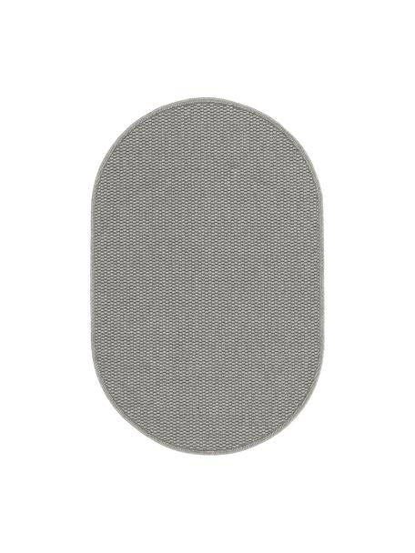 Tappeto ovale da interno-esterno color grigio Toronto, 100% polipropilene, Grigio, Larg. 120 x Lung. 180 cm (taglia S)