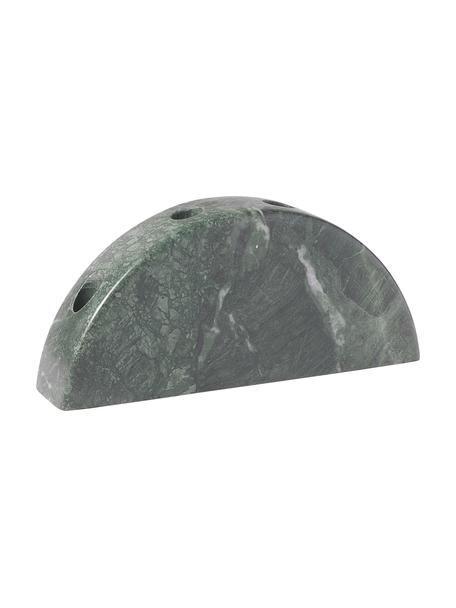 Bougeoir en marbre Como, Marbre, Vert, marbré, larg. 28 x haut. 12 cm