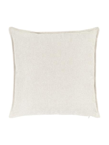 Poduszka Lennon, Tapicerka: 100% poliester, Beżowa tkanina, S 60 x D 60 cm
