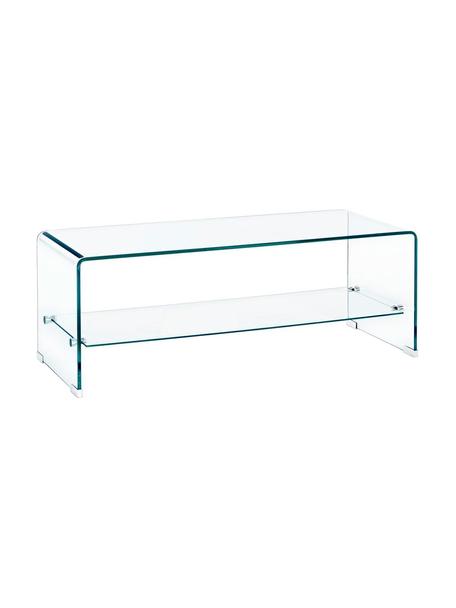 Mesa de centro de vidrio Iride, Estante: vidrio laminado, Transparente, An 100 x F 40 cm