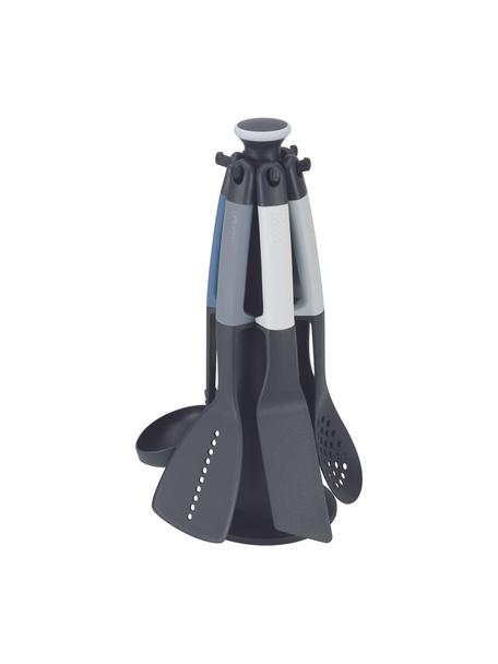 Set de utensilios de cocina Elevate, 7 pzas., Nylon endurecido, silicona, Tonos azules, Set de diferentes tamaños
