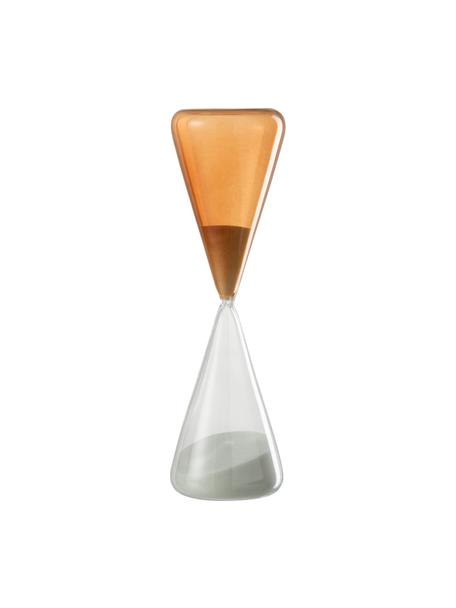 Reloj de arena Time, Vidrio, Naranja, transparente, Ø 9 x Al 30 cm