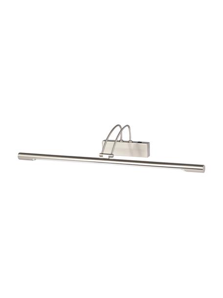 Applique a LED in argento Madrid, Lampada: acciaio satinato, Argento opaco, Larg. 68 x Alt. 12 cm
