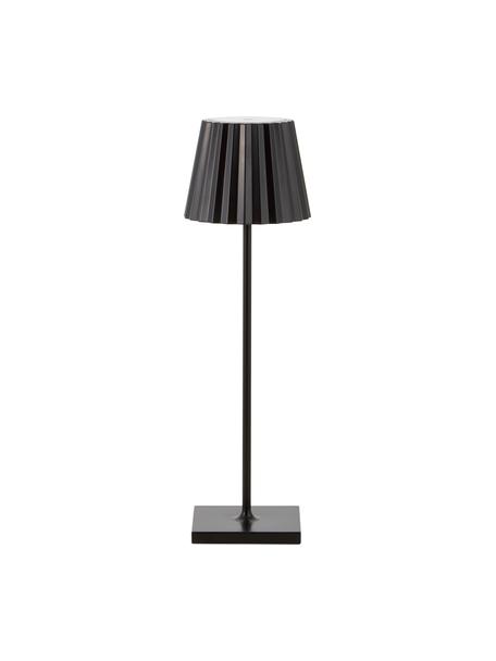 Lámpara de mesa LED para exterior Trellia, portátil, Pantalla: aluminio pintado, Negro, Ø 15 x Al 38 cm
