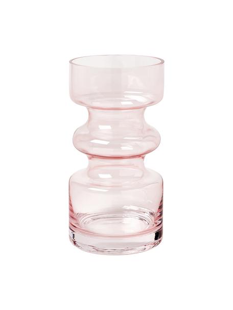 Ručně foukaná skleněná váza Clea, Sklo, Růžová, Ø 10 cm, V 18 cm