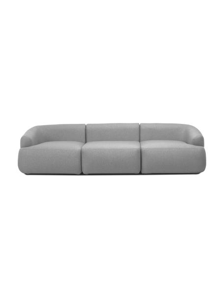 Modulares Sofa Sofia (3-Sitzer) in Grau, Bezug: 100% Polypropylen Der hoc, Gestell: Massives Kiefernholz, Spa, Füße: Kunststoff, Webstoff Grau, B 278 x T 95 cm