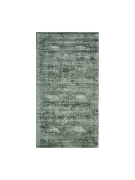 Ręcznie tkany dywan z wiskozy Jane, Odcienie zielonego, S 160 x D 230 cm (Rozmiar M)