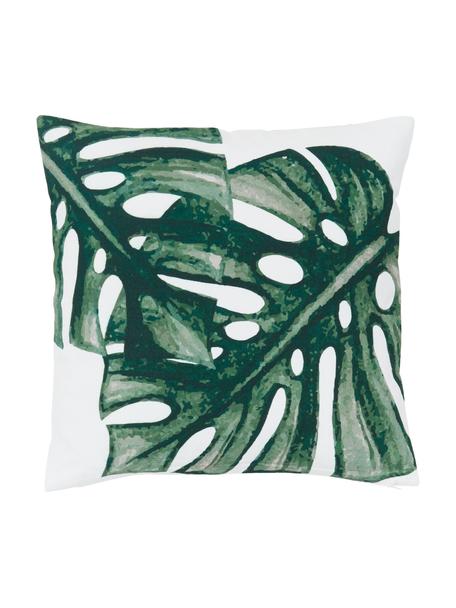 Poszewka na poduszkę Tropics, 100% bawełna, Zielony, biały, S 40 x D 40 cm