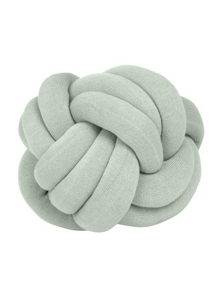 Knoten-Kissen Twist, Mintgrün, Ø 30 cm