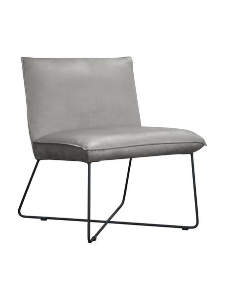 Krzesło tapicerowane z aksamitu Victor, Tapicerka: aksamit (100% poliester), Stelaż: drewno naturalne, Nogi: metal, Szary aksamit, nogi: czarny, S 75 x G 75 cm