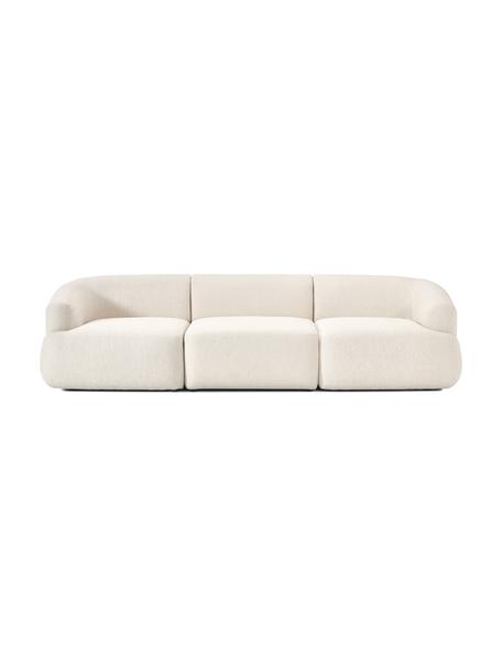 Modulares Sofa Sofia (3-Sitzer), Bezug: 100 % Polypropylen Der ho, Gestell: Fichtenholz, Spanplatte, , Webstoff Cremeweiss, B 273 x T 103 cm