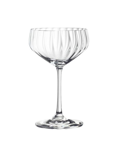 Kristall-Champagnergläser Life Style, 4 Stück, Kristallglas, Transparent, Ø 11 x H 17 cm, 310 ml