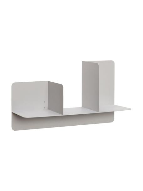 Metall-Wandregal Fold in Grau, Metall, beschichtet, Grau, matt, B 60 x H 35 cm