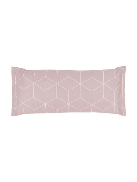 Funda de almohada de algodón Lynn, Rosa palo estampado, An 45 x L 110 cm